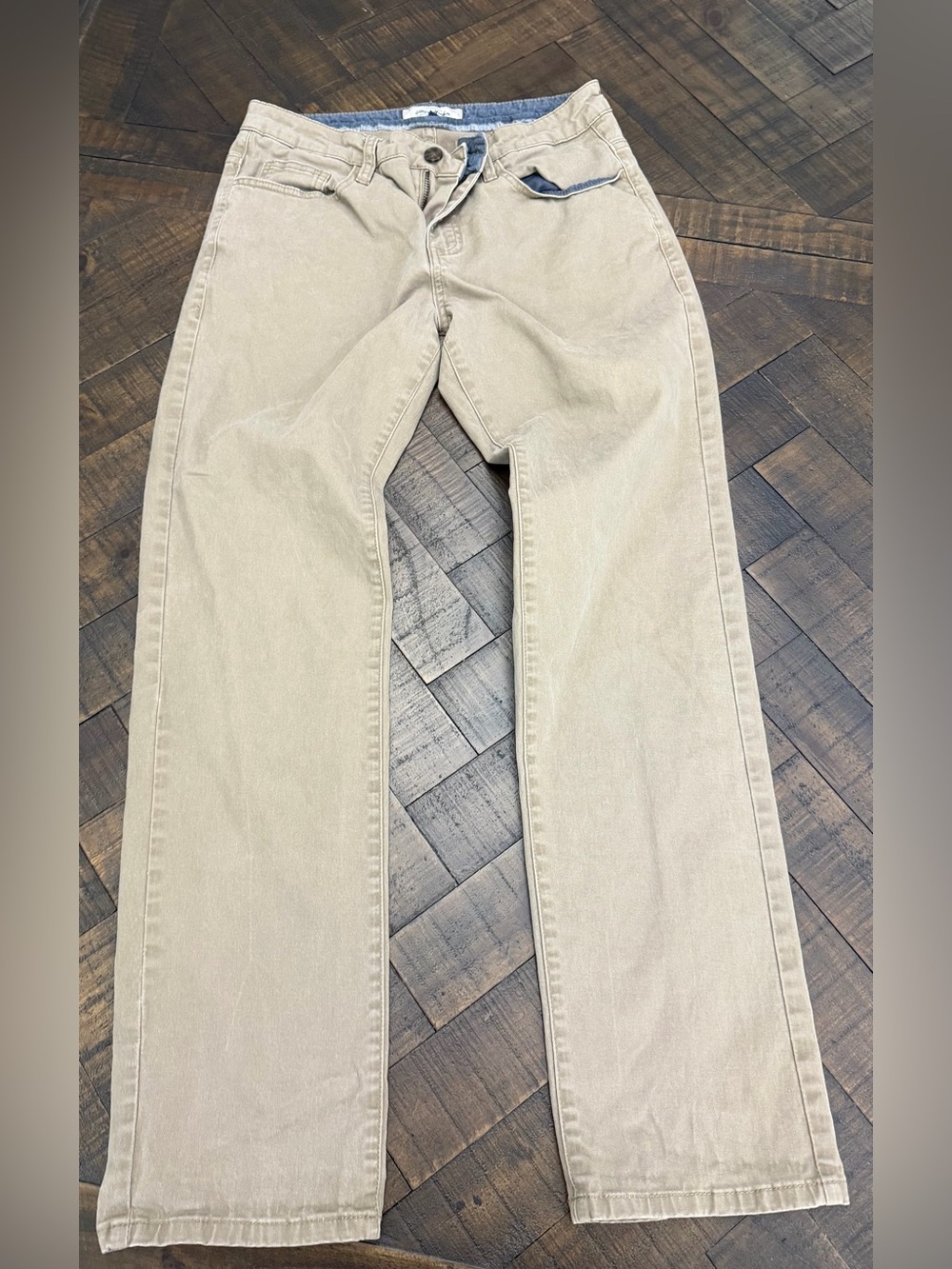Men's Straight Tan Jeans - Classic Straight Fit 30x32